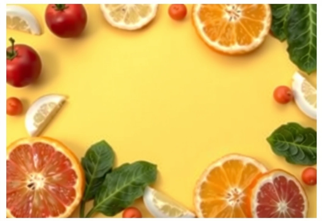 Abstrakcyjny obrazek natury z elementami zdrowej żywności